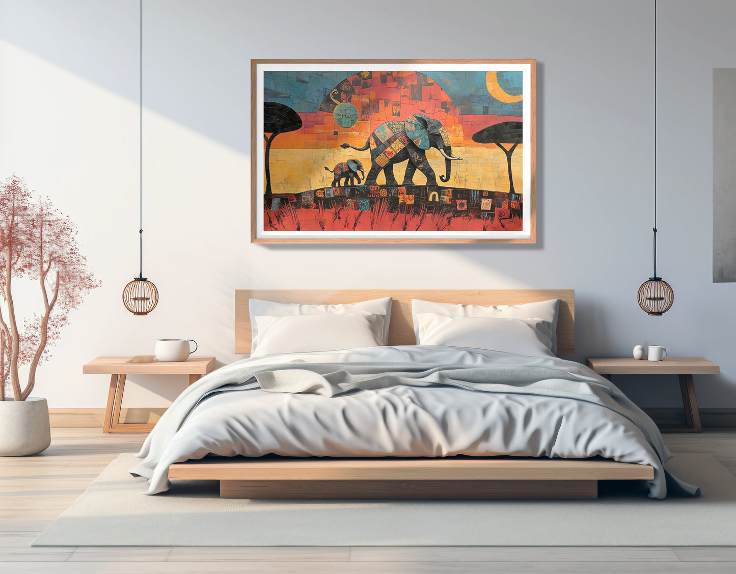 Elephant Sunset Abstract African American abstract art view 81