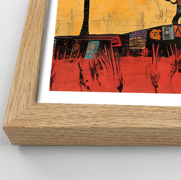 Elephant Sunset Abstract African American abstract art view 76