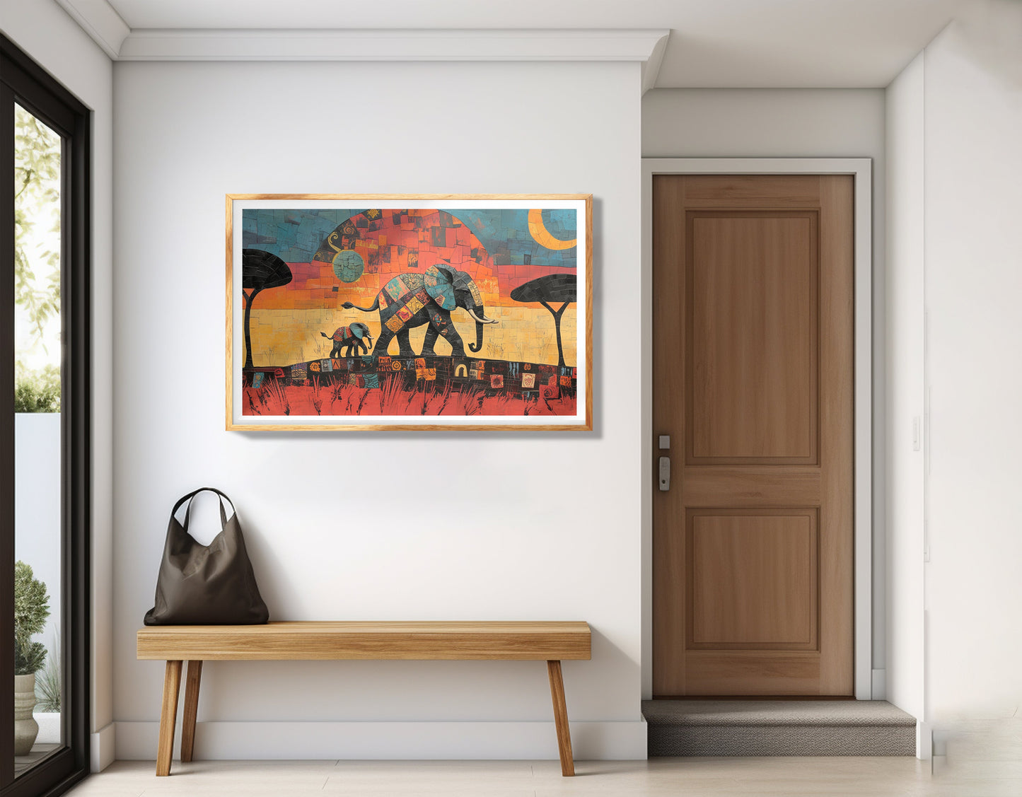 Elephant Sunset Abstract African American abstract art view 77