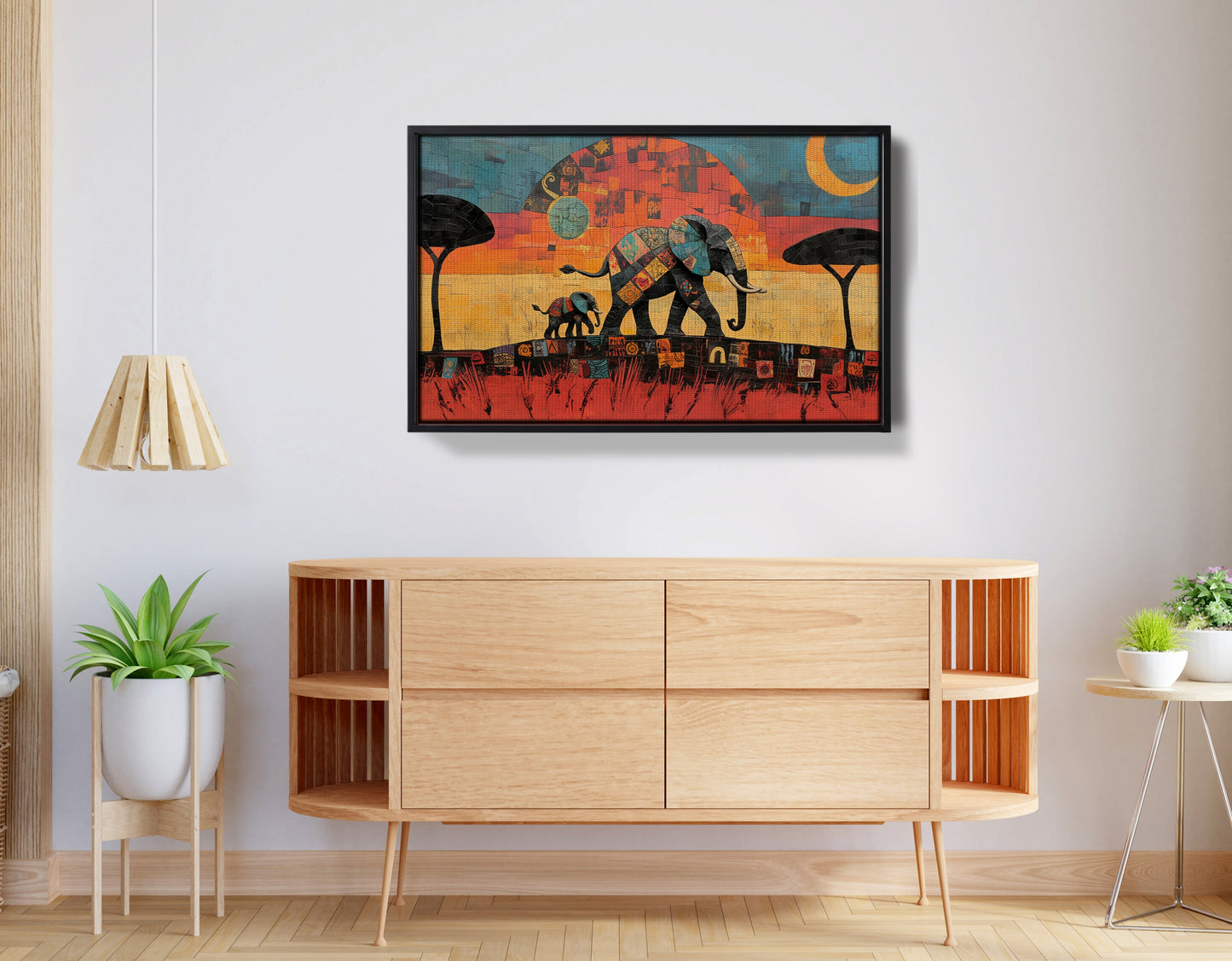Elephant Sunset Abstract African American abstract art view 26