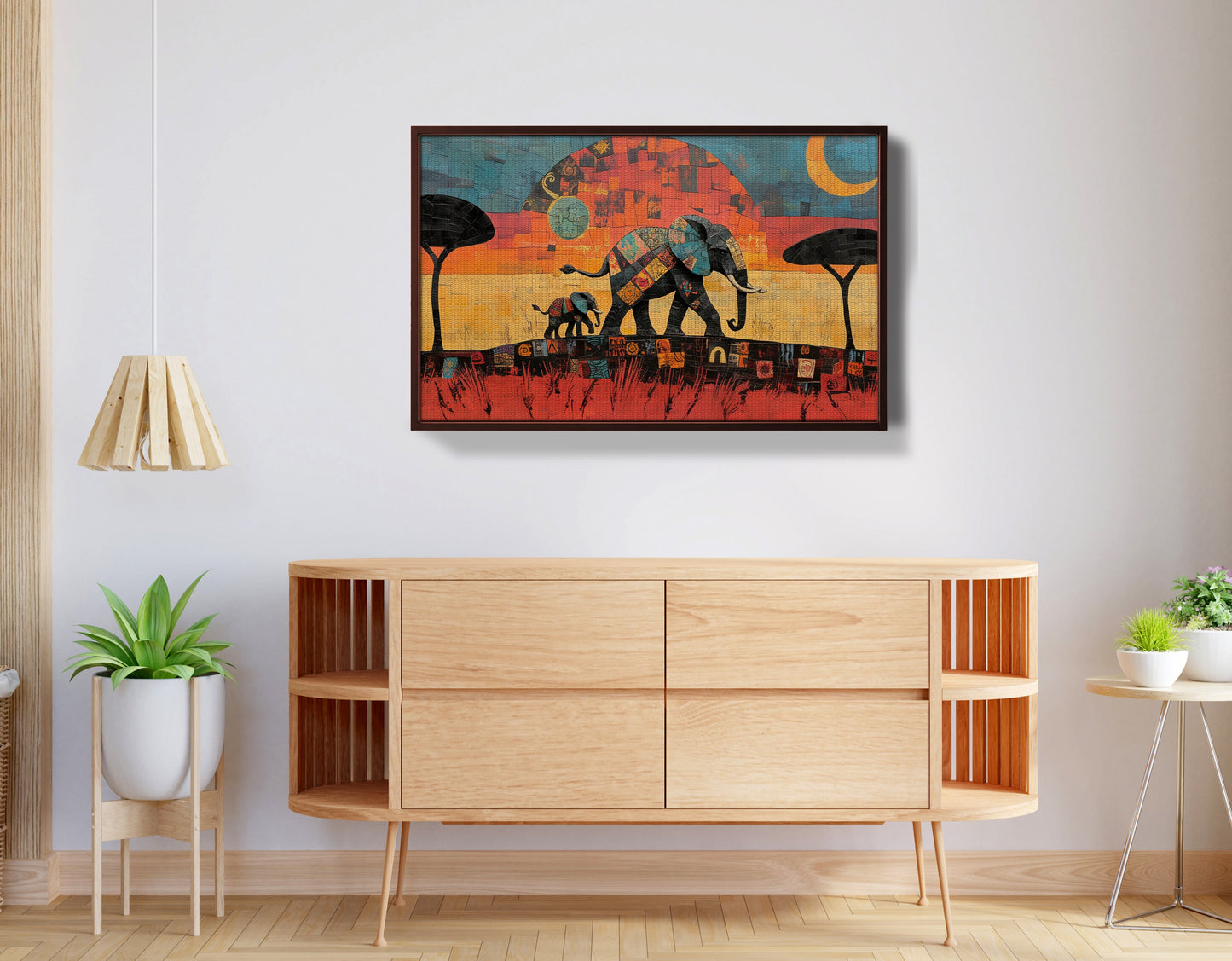 Elephant Sunset Abstract African American abstract art view 32