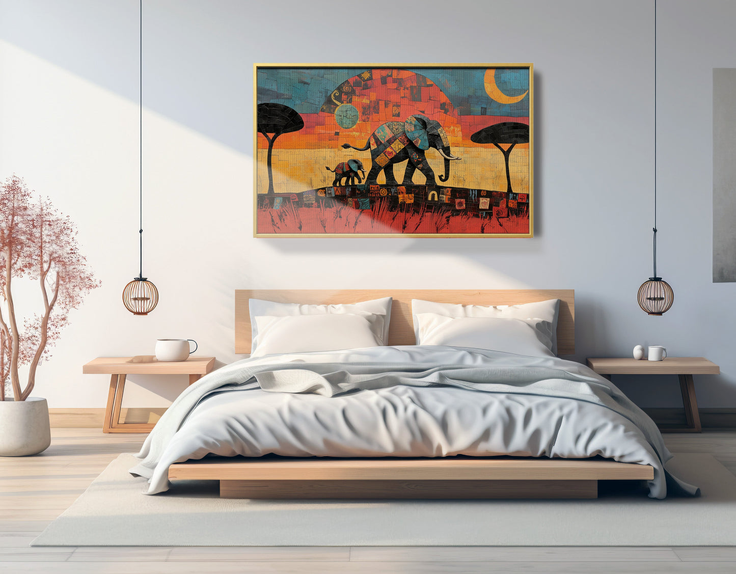Elephant Sunset Abstract African American abstract art view 39