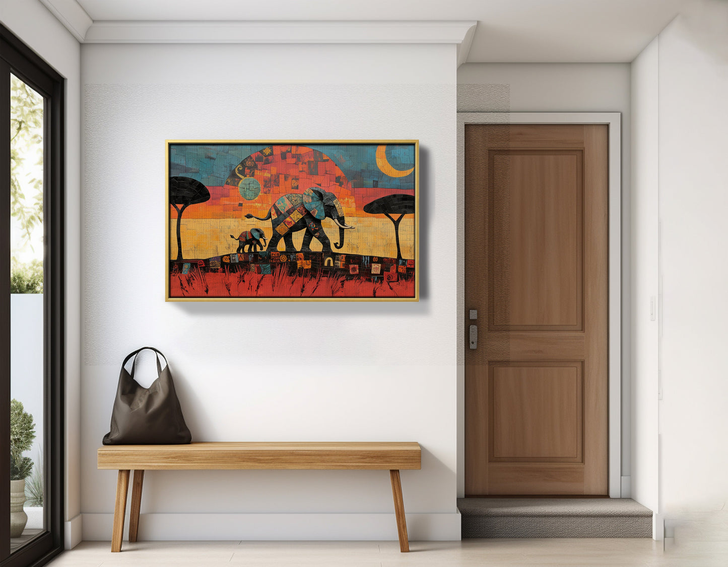 Elephant Sunset Abstract African American abstract art view 41