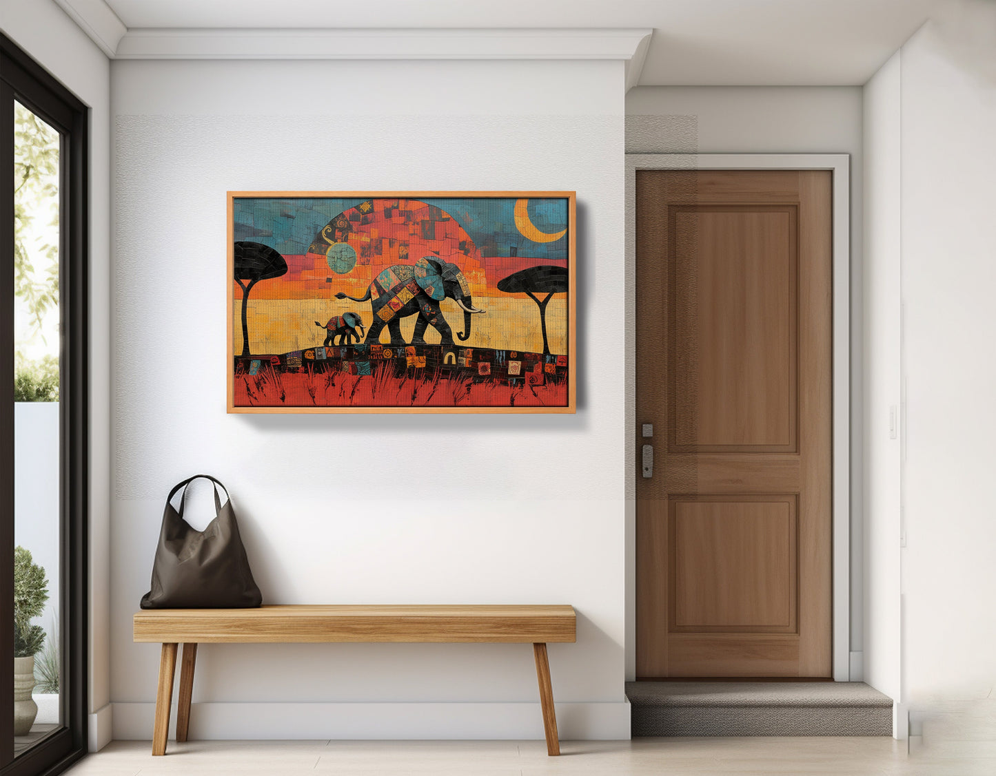 Elephant Sunset Abstract African American abstract art view 47