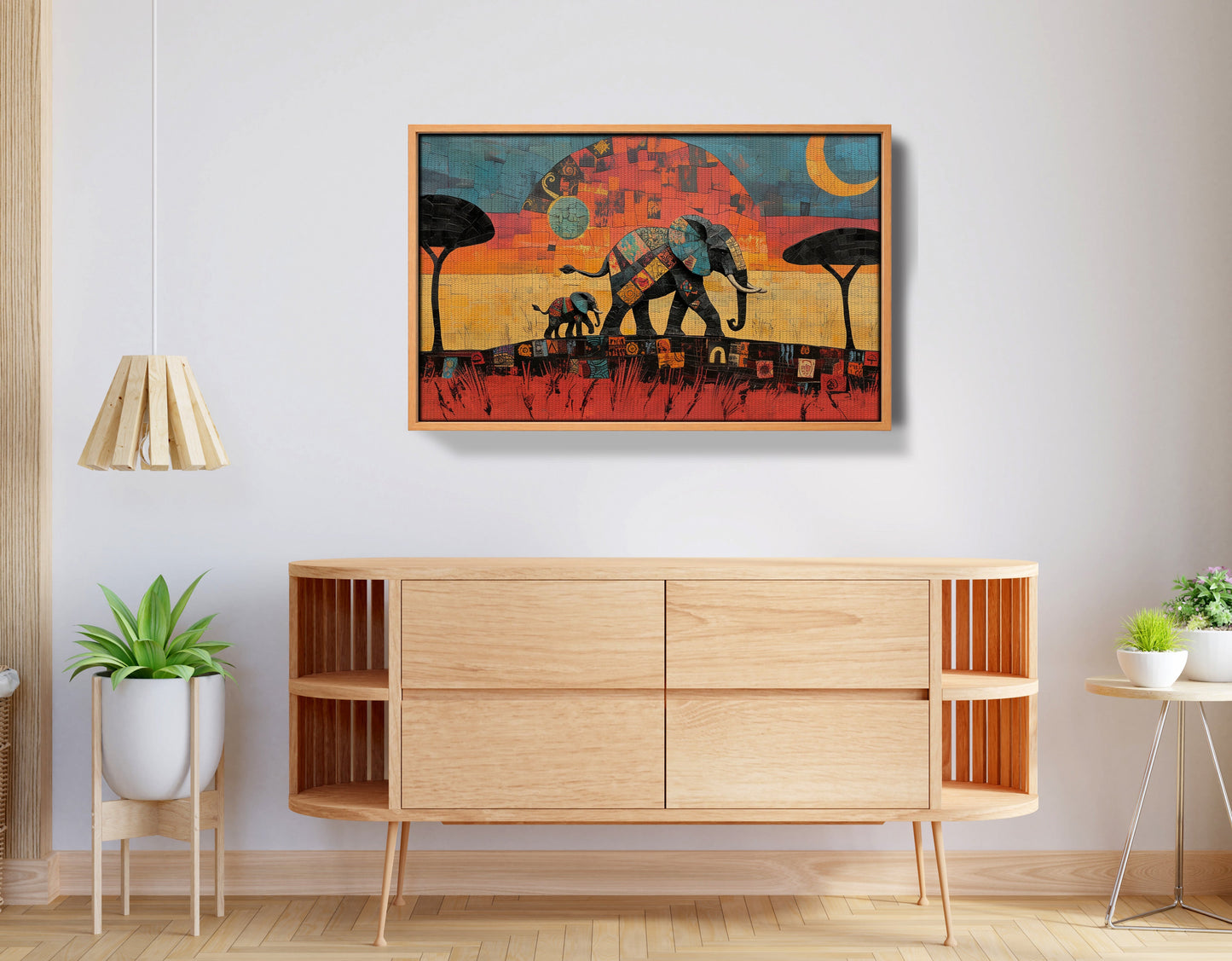 Elephant Sunset Abstract African American abstract art view 44