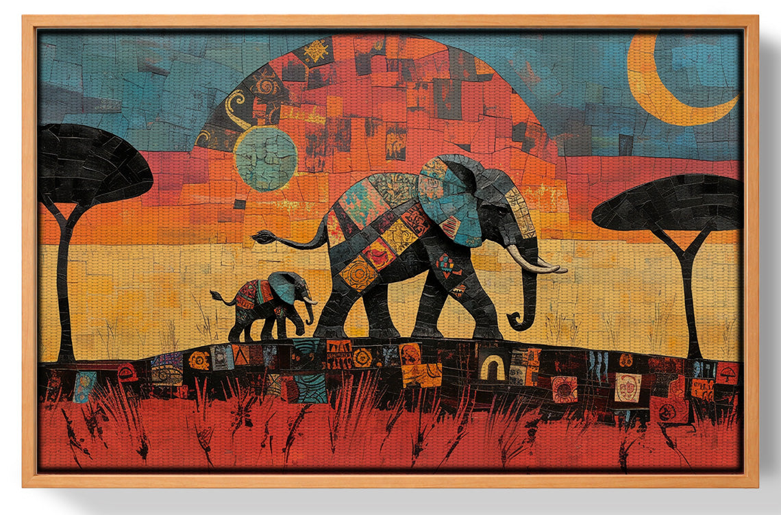 Elephant Sunset Abstract African American abstract art view 43