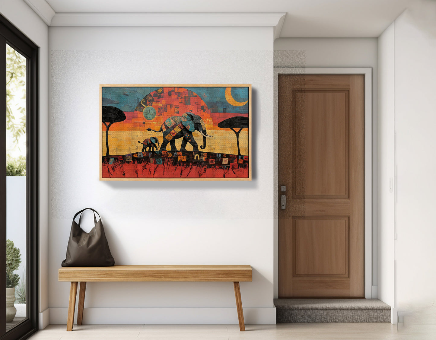 Elephant Sunset Abstract African American abstract art view 53