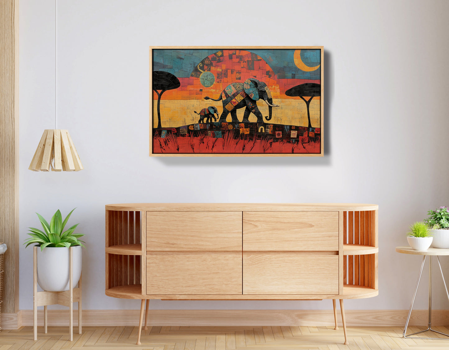 Elephant Sunset Abstract African American abstract art view 50