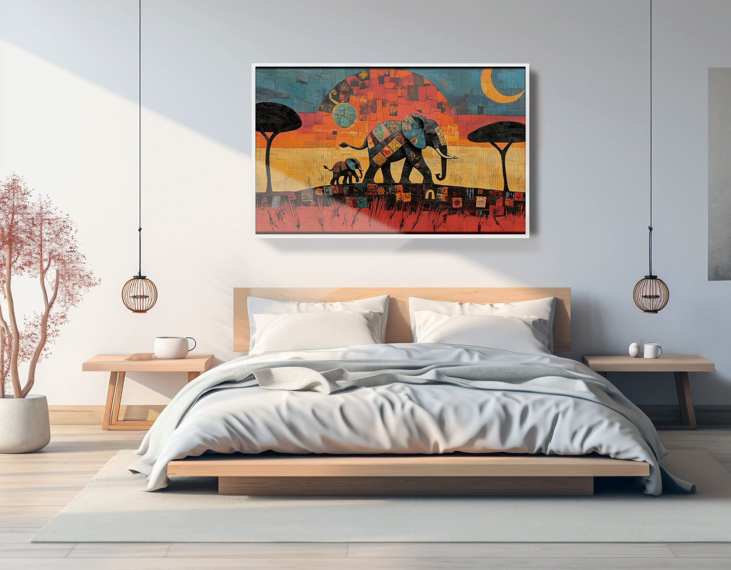 Elephant Sunset Abstract African American abstract art view 63