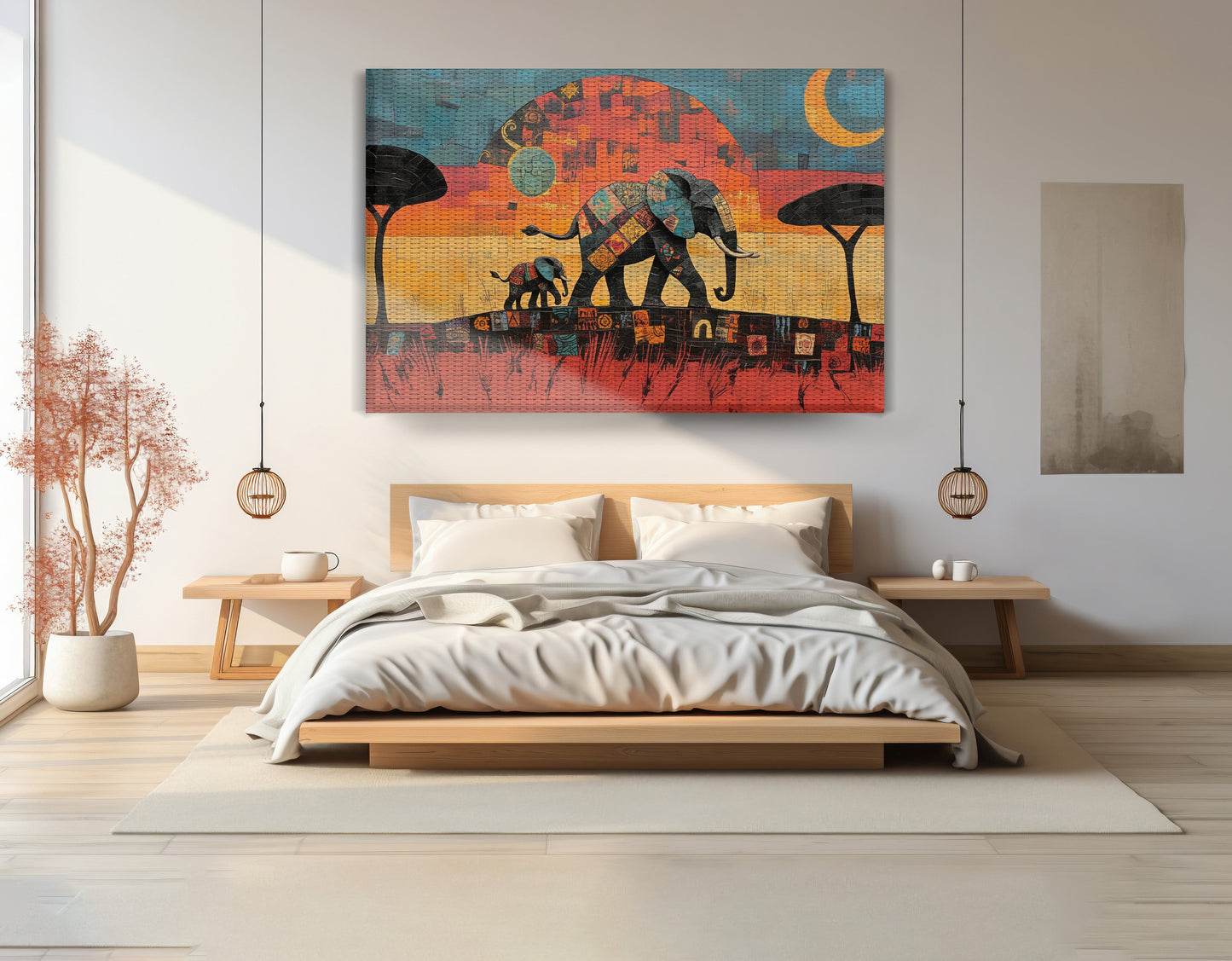 Elephant Sunset Abstract African American abstract art view 15