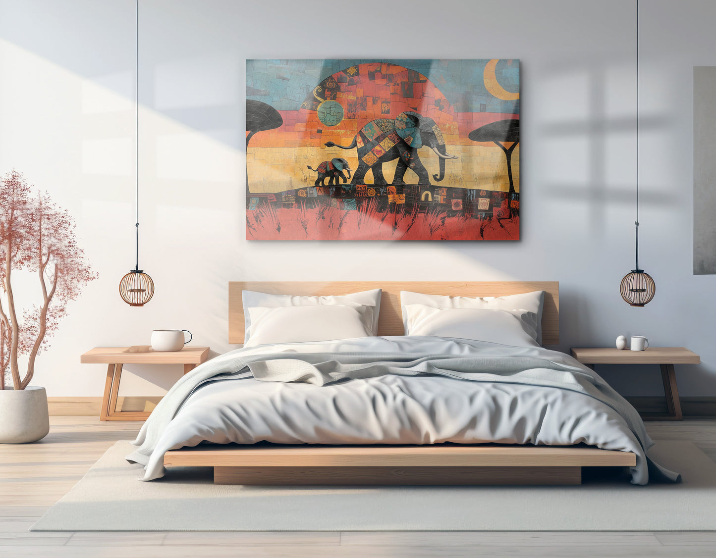 Elephant Sunset Abstract African American abstract art view 21