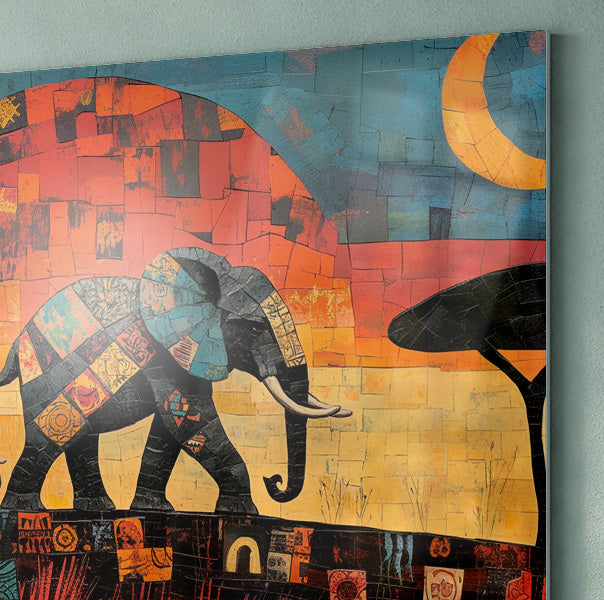 Elephant Sunset Abstract African American abstract art view 22