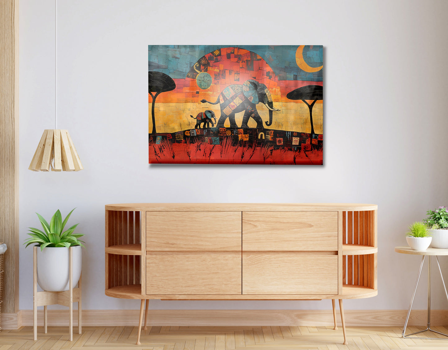 Elephant Sunset Abstract African American abstract art view 20