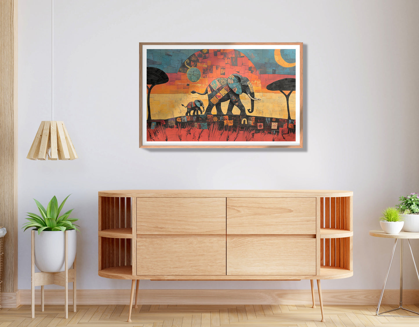 Elephant Sunset Abstract African American abstract art view 80