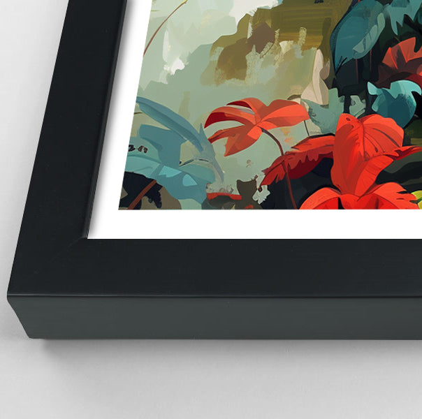 Tropical Parrot Jungle Black Caribbean wall art view 70