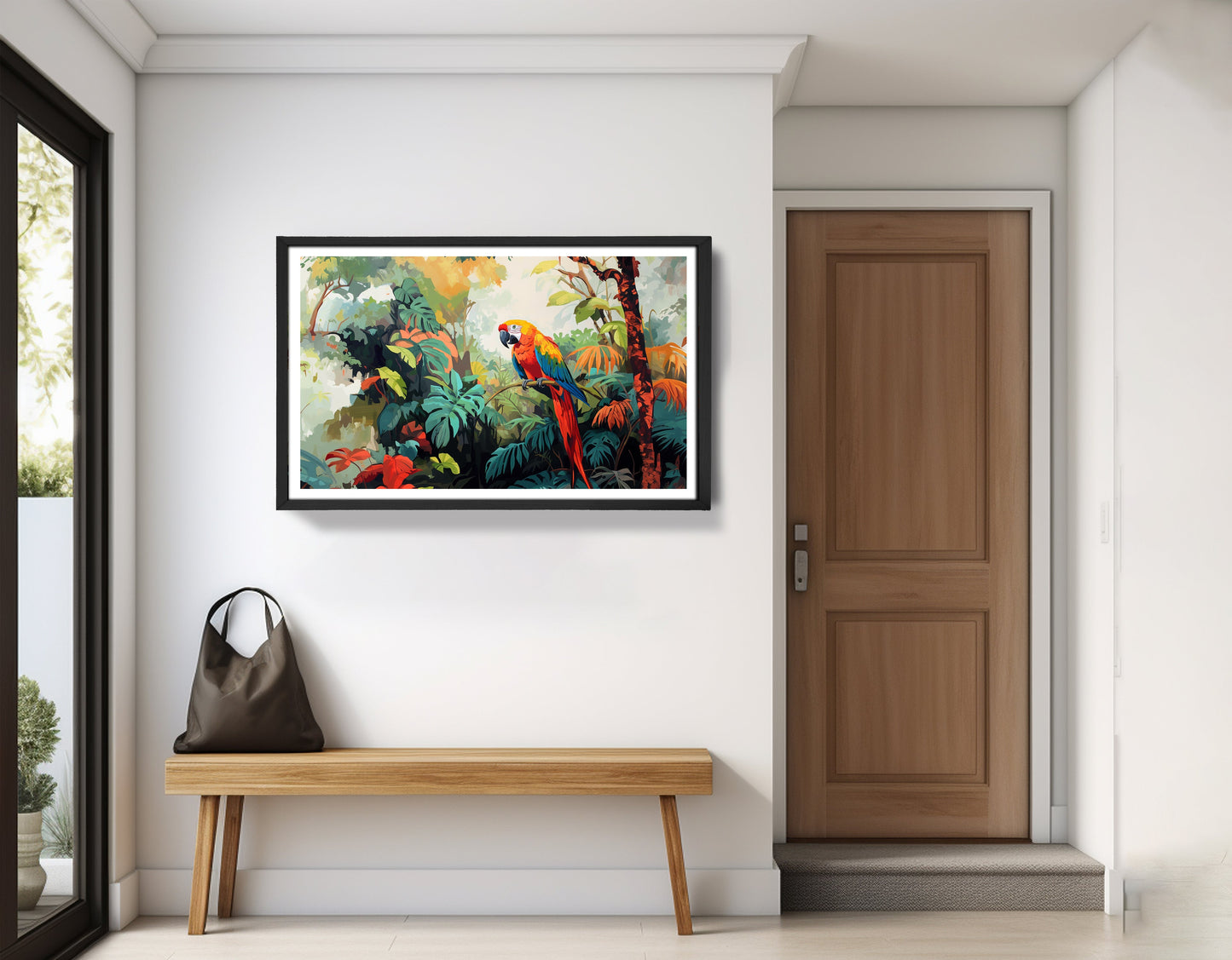 Tropical Parrot Jungle Black Caribbean wall art view 71