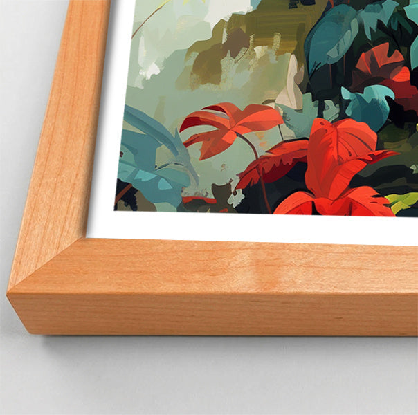 Tropical Parrot Jungle Black Caribbean wall art view 82