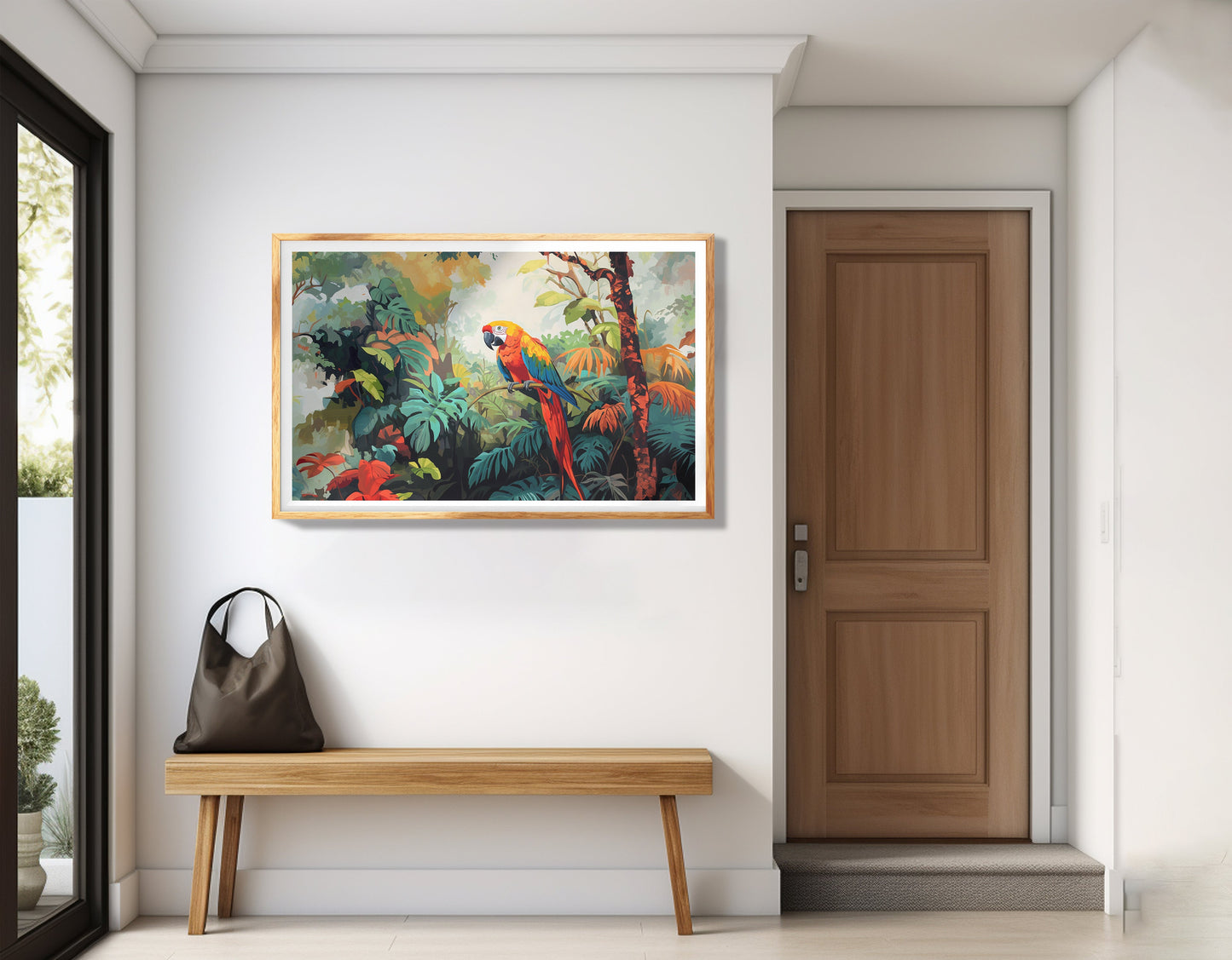 Tropical Parrot Jungle Black Caribbean wall art view 77
