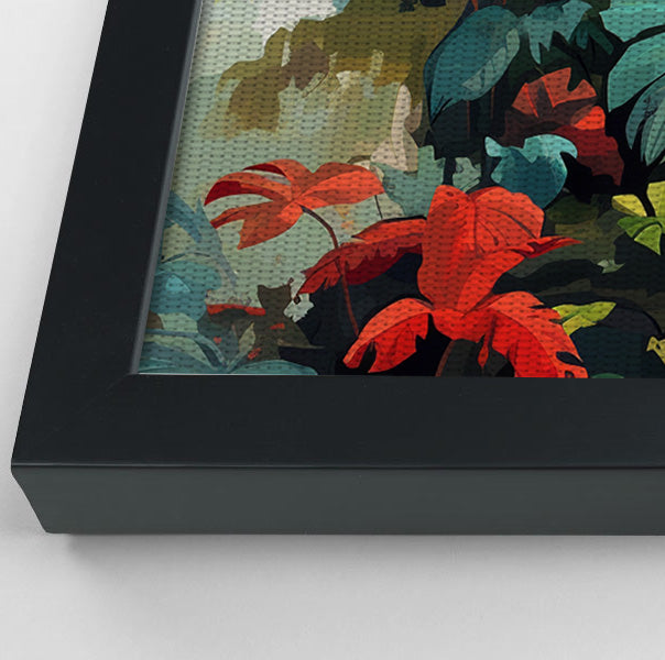 Tropical Parrot Jungle Black Caribbean wall art view 28