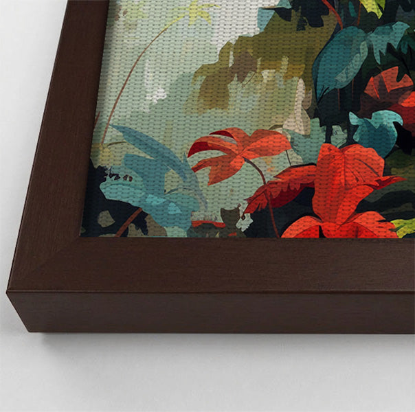 Tropical Parrot Jungle Black Caribbean wall art view 34