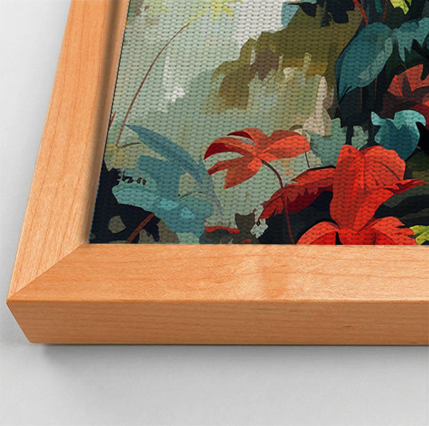 Tropical Parrot Jungle Black Caribbean wall art view 46