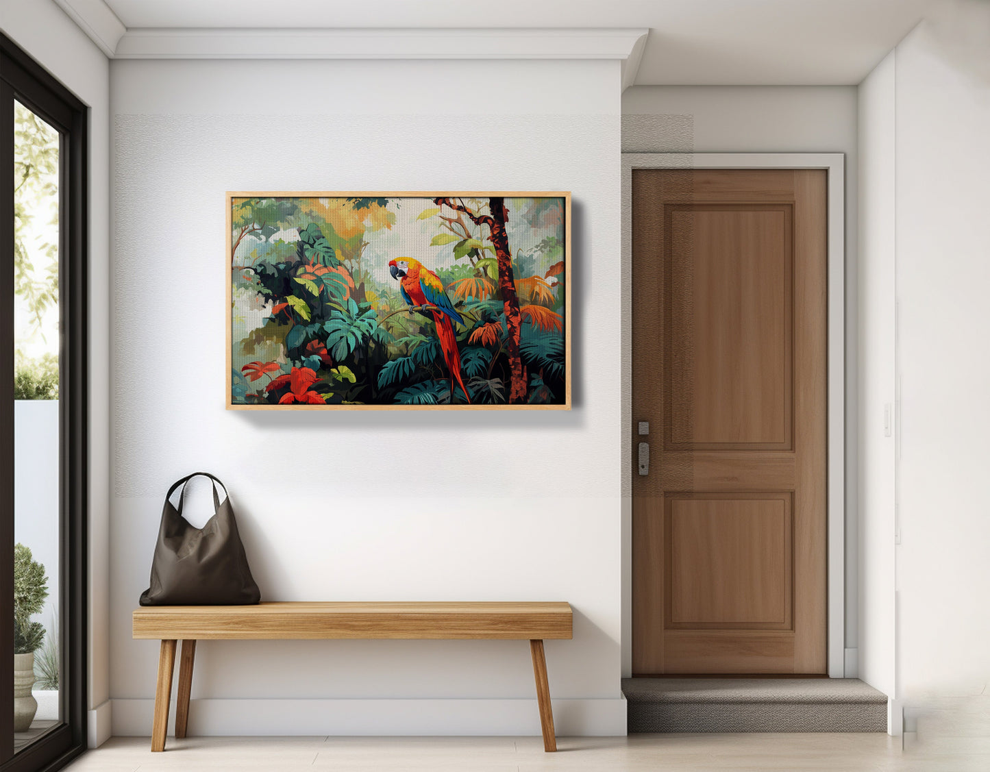 Tropical Parrot Jungle Black Caribbean wall art view 53