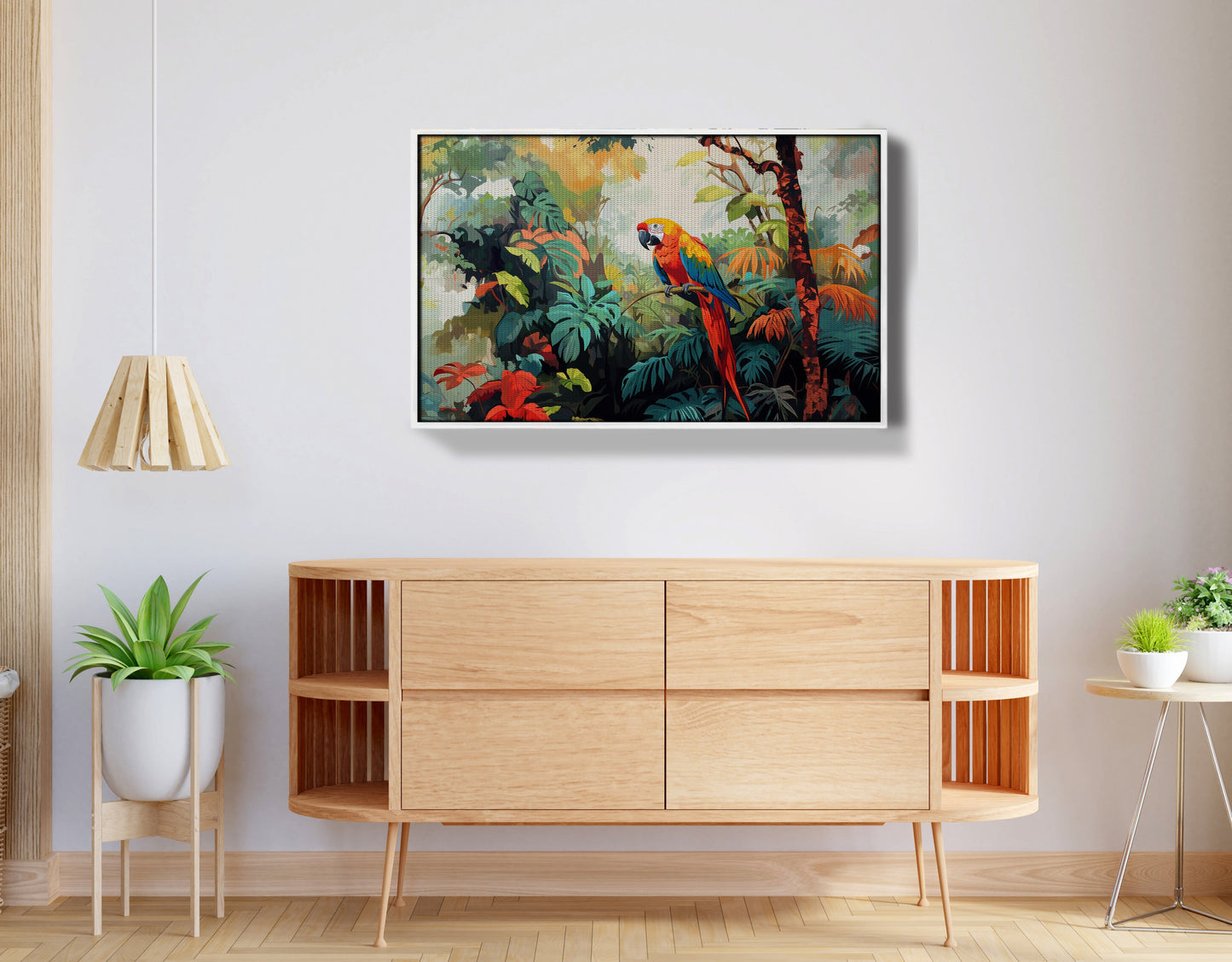 Tropical Parrot Jungle Black Caribbean wall art view 62