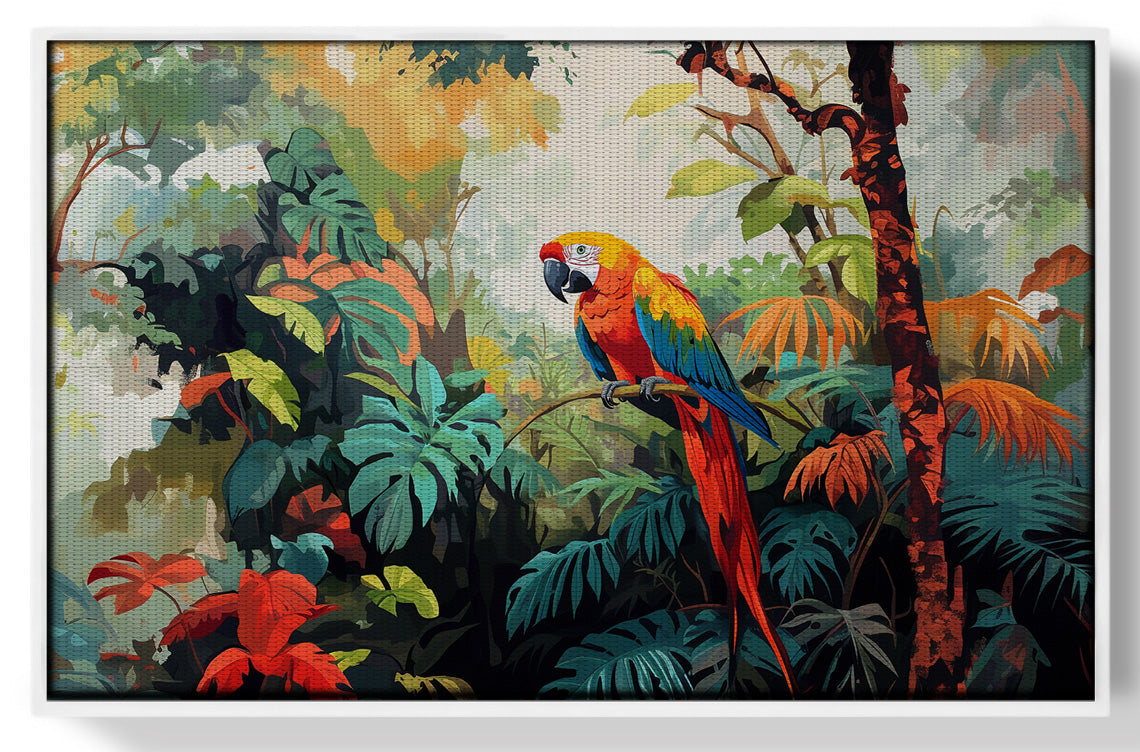 Tropical Parrot Jungle Black Caribbean wall art view 61