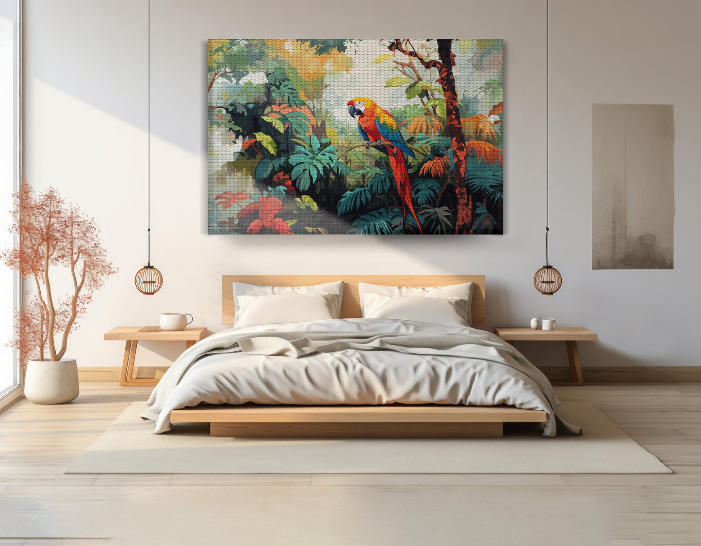 Tropical Parrot Jungle Black Caribbean wall art view 15