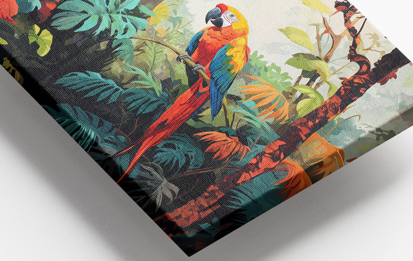 Tropical Parrot Jungle Black Caribbean wall art view 16