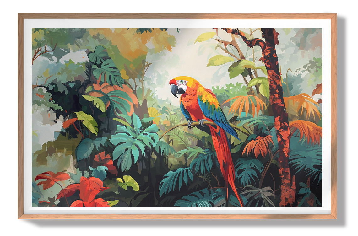 Tropical Parrot Jungle Black Caribbean wall art view 79