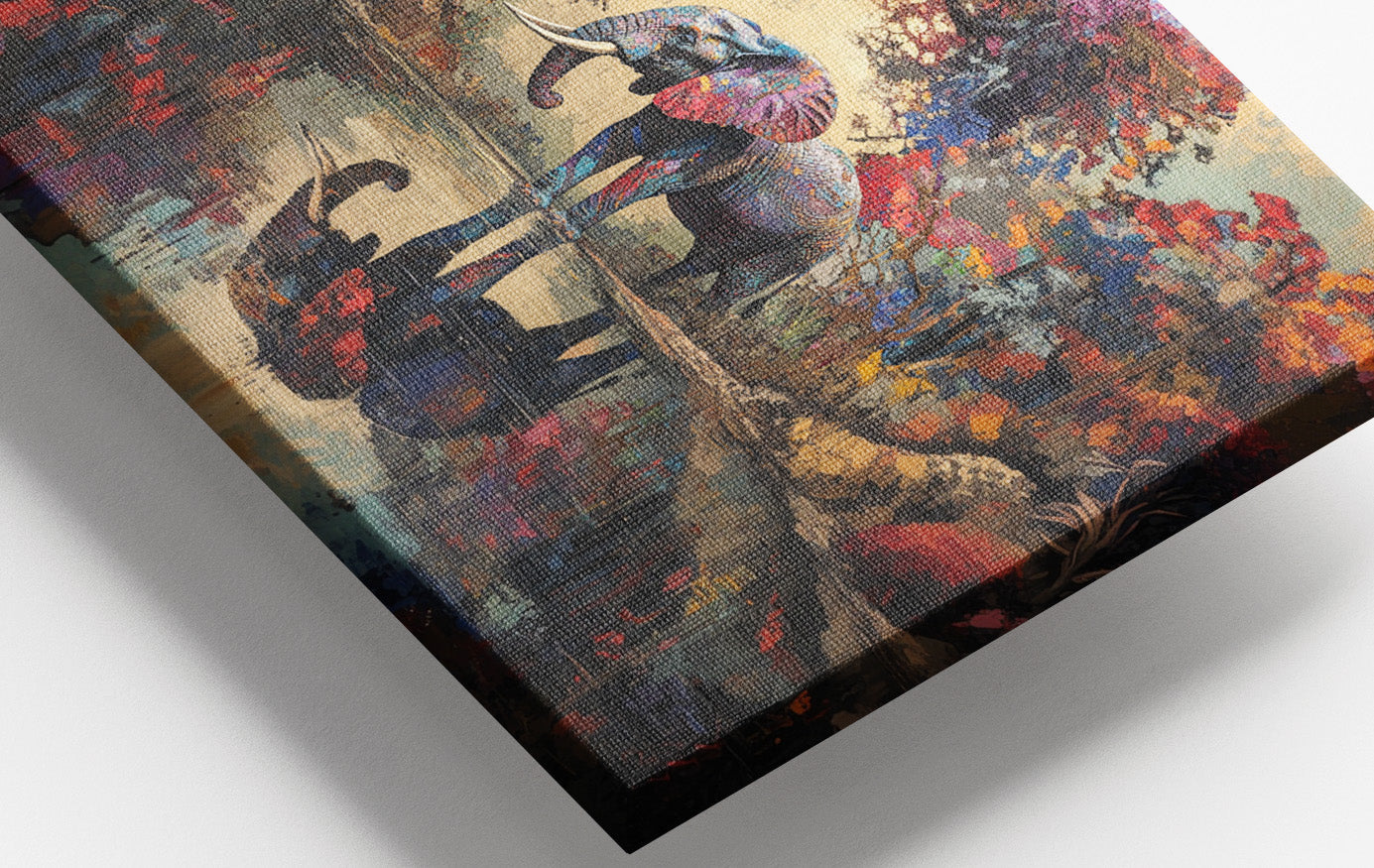 Elephant Forest Reflection African American canvas print view 16