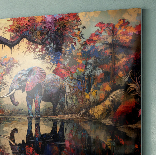 Elephant Forest Reflection African American canvas print view 22