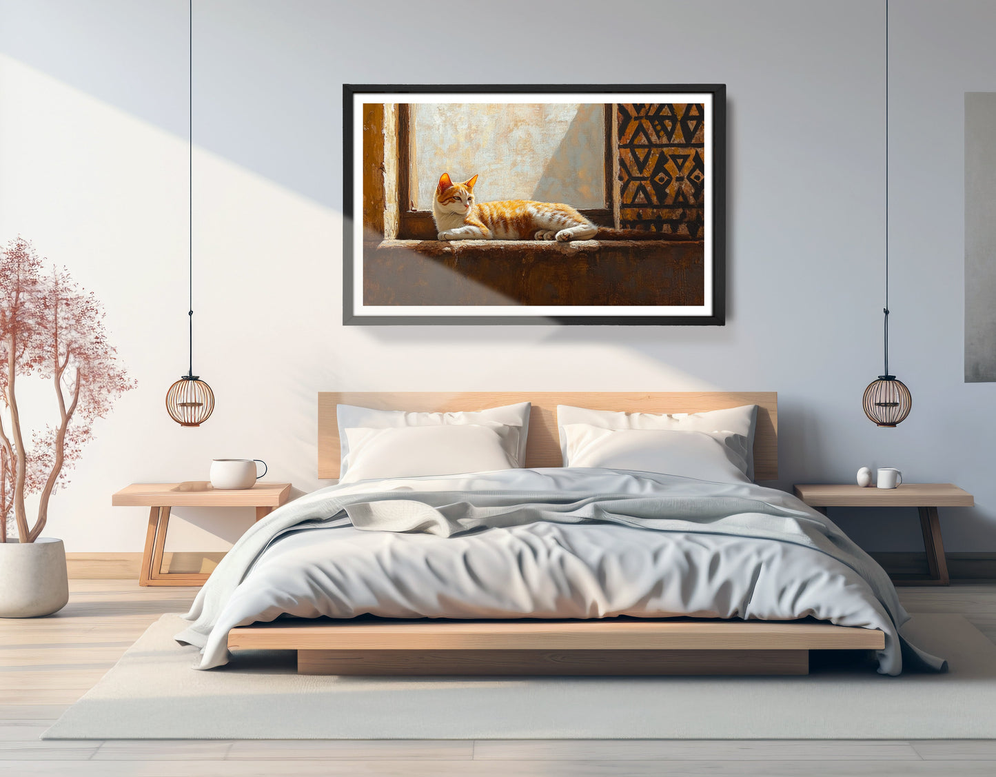 Orange Cat Window African American canvas print view 69