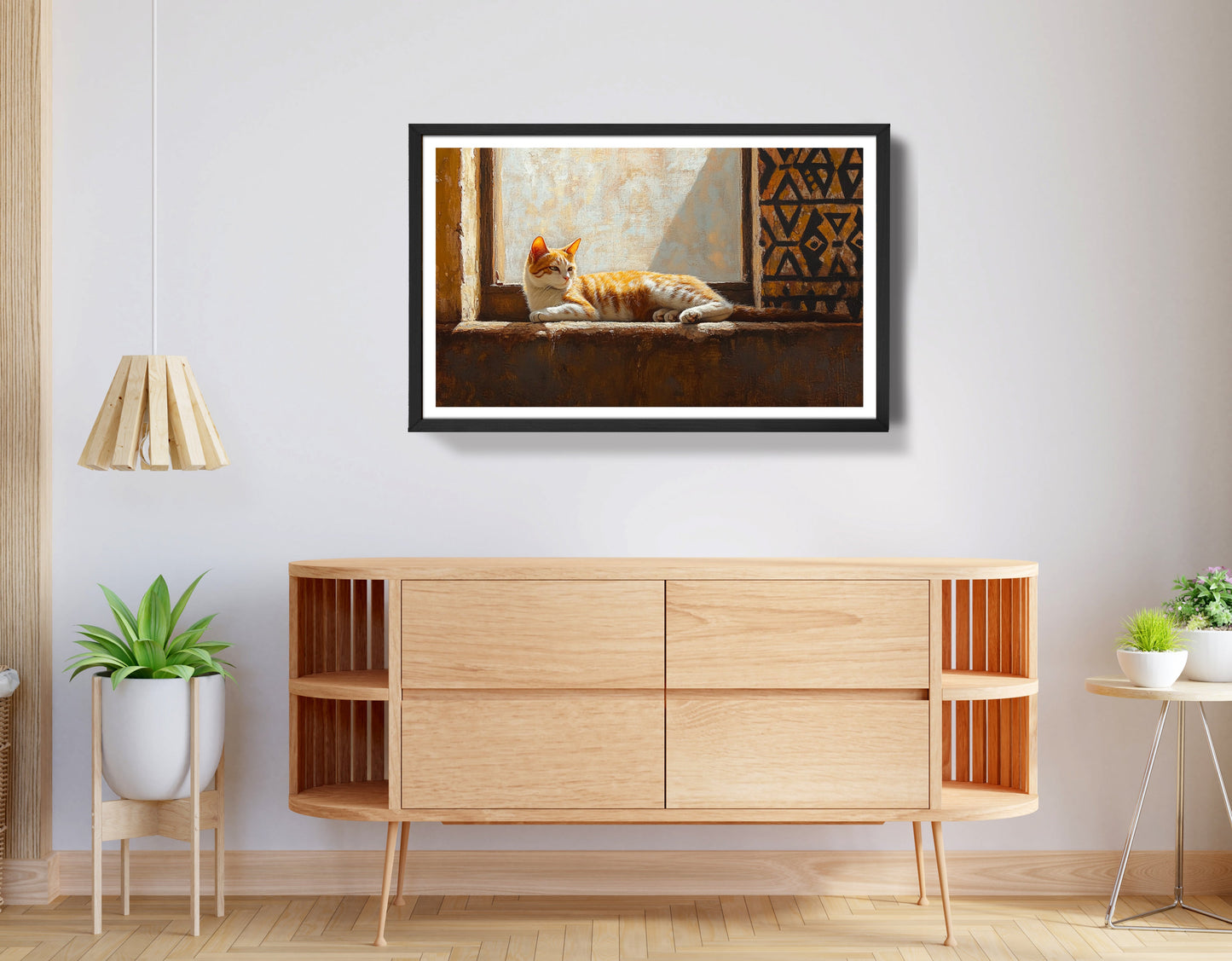 Orange Cat Window African American canvas print view 68
