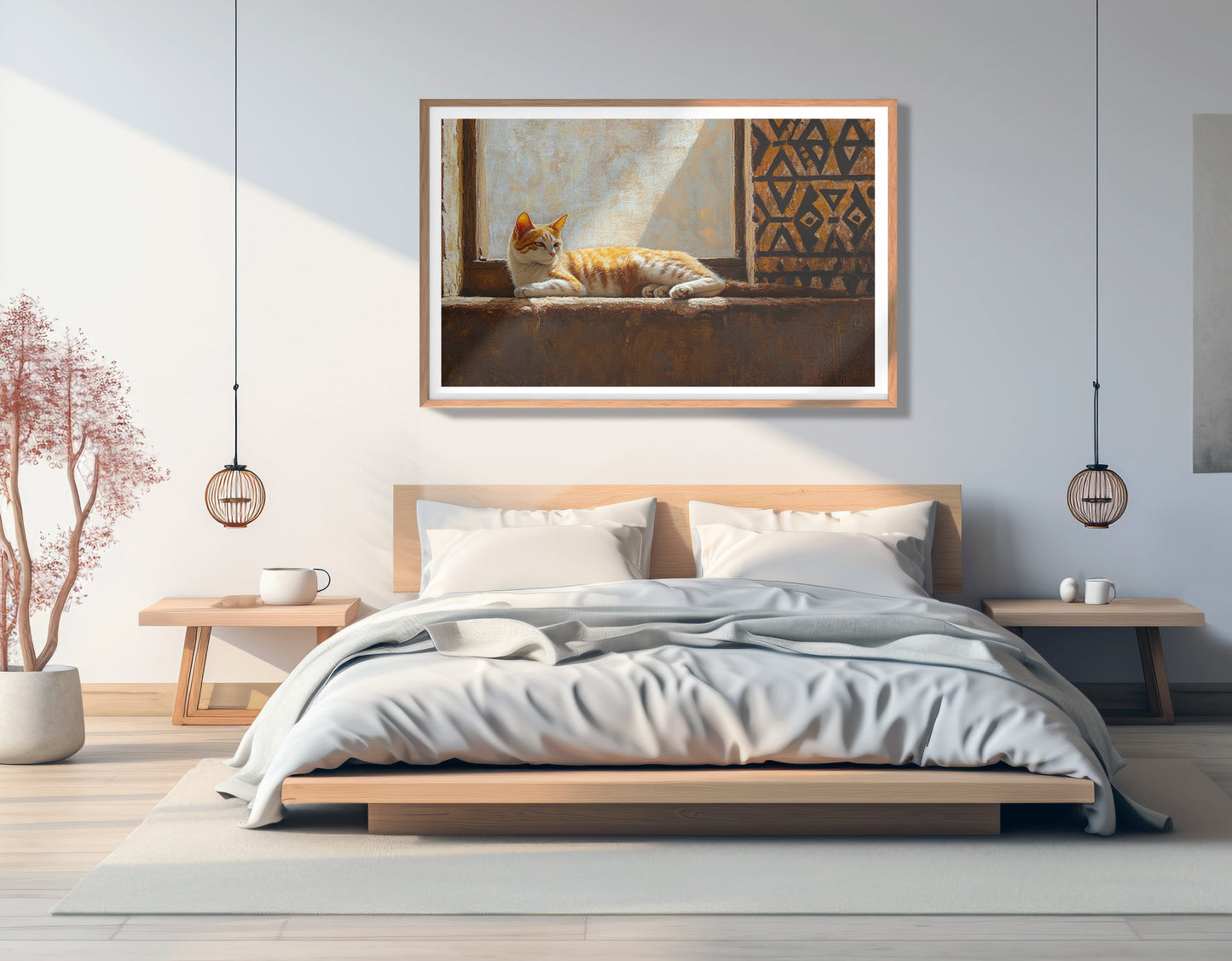 Orange Cat Window African American canvas print view 81