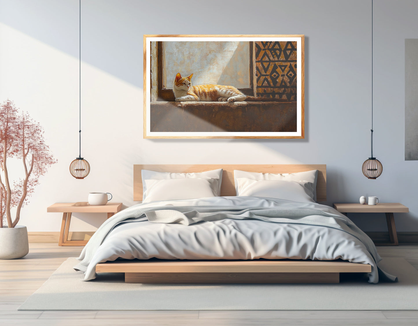 Orange Cat Window African American canvas print view 75