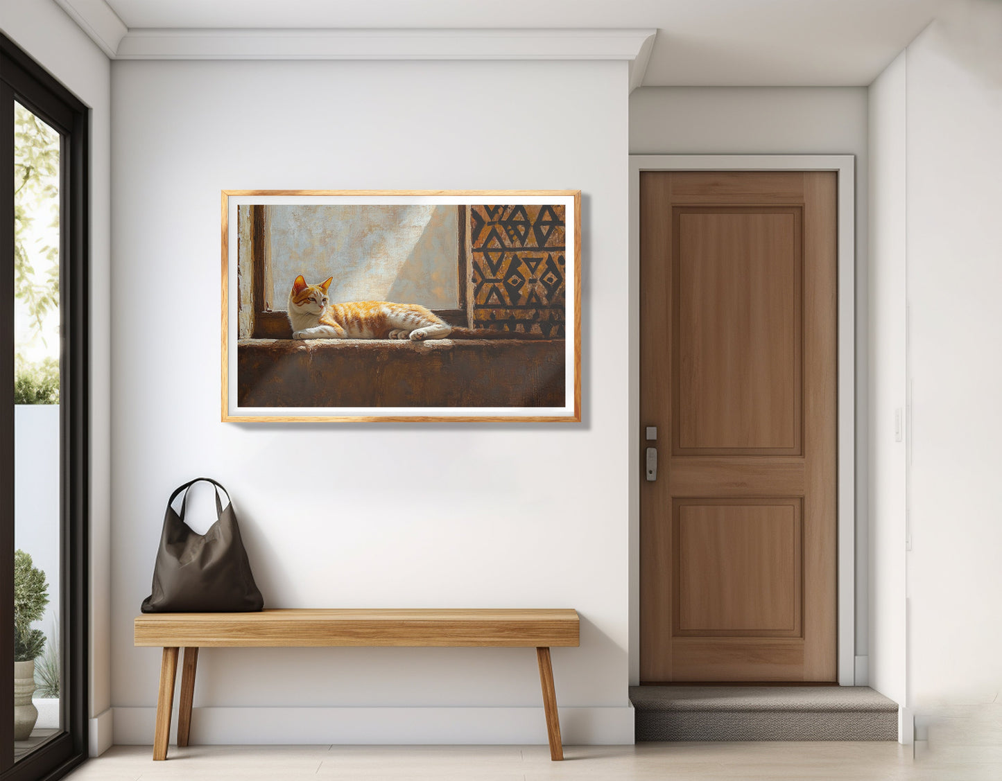 Orange Cat Window African American canvas print view 77