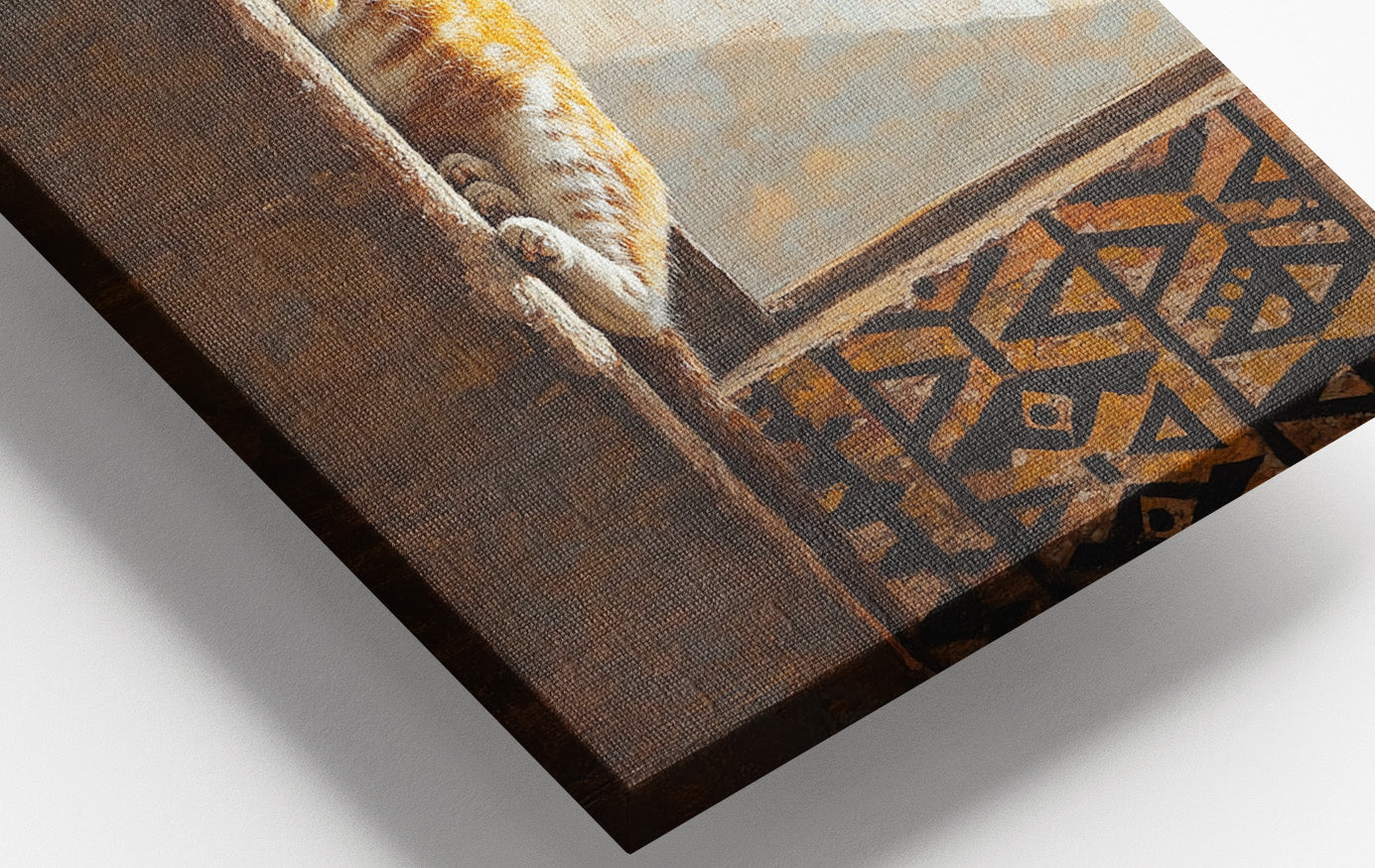 Orange Cat Window African American canvas print view 16