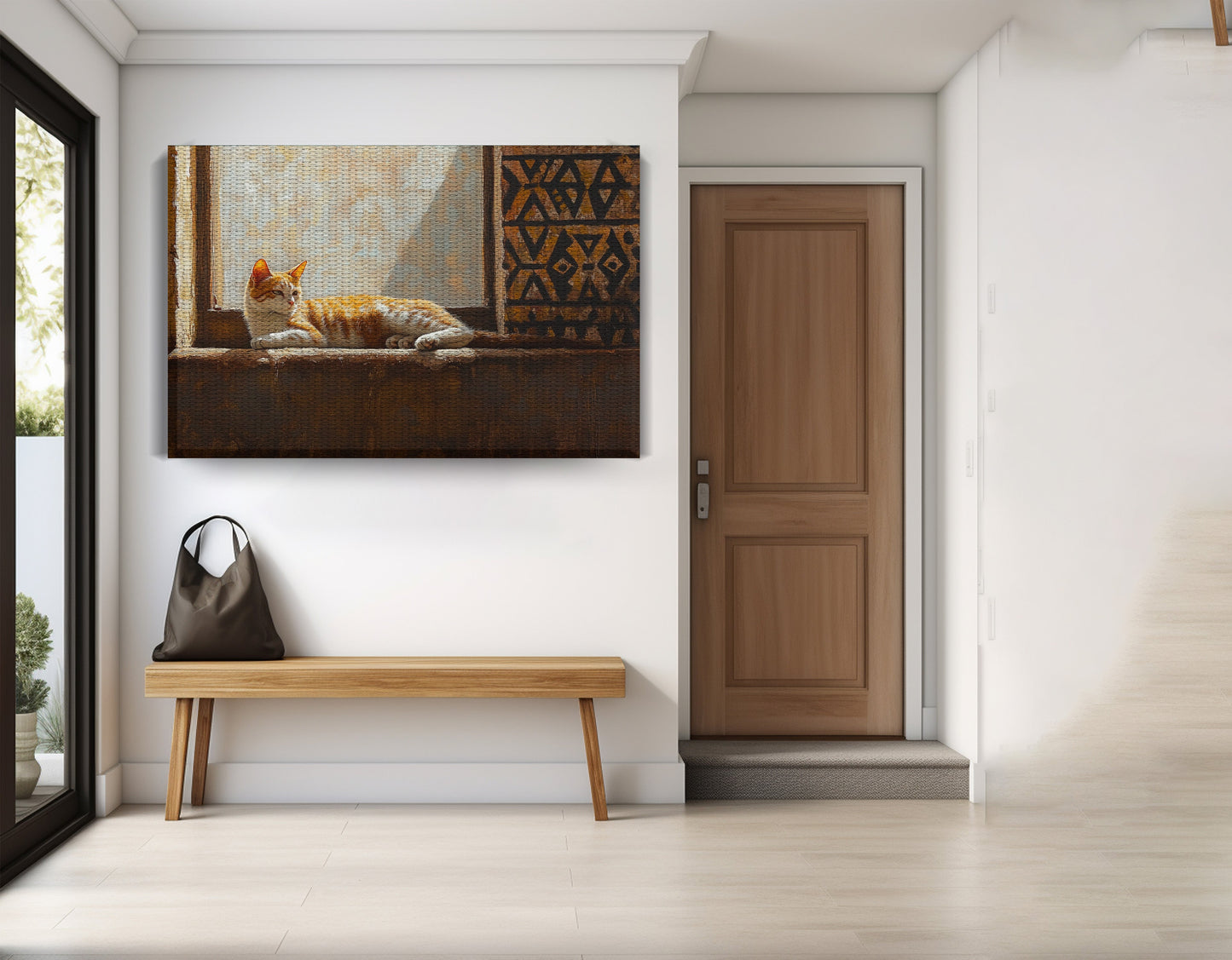 Orange Cat Window African American canvas print view 17