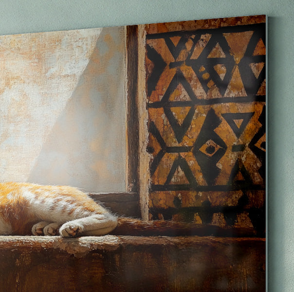 Orange Cat Window African American canvas print view 22