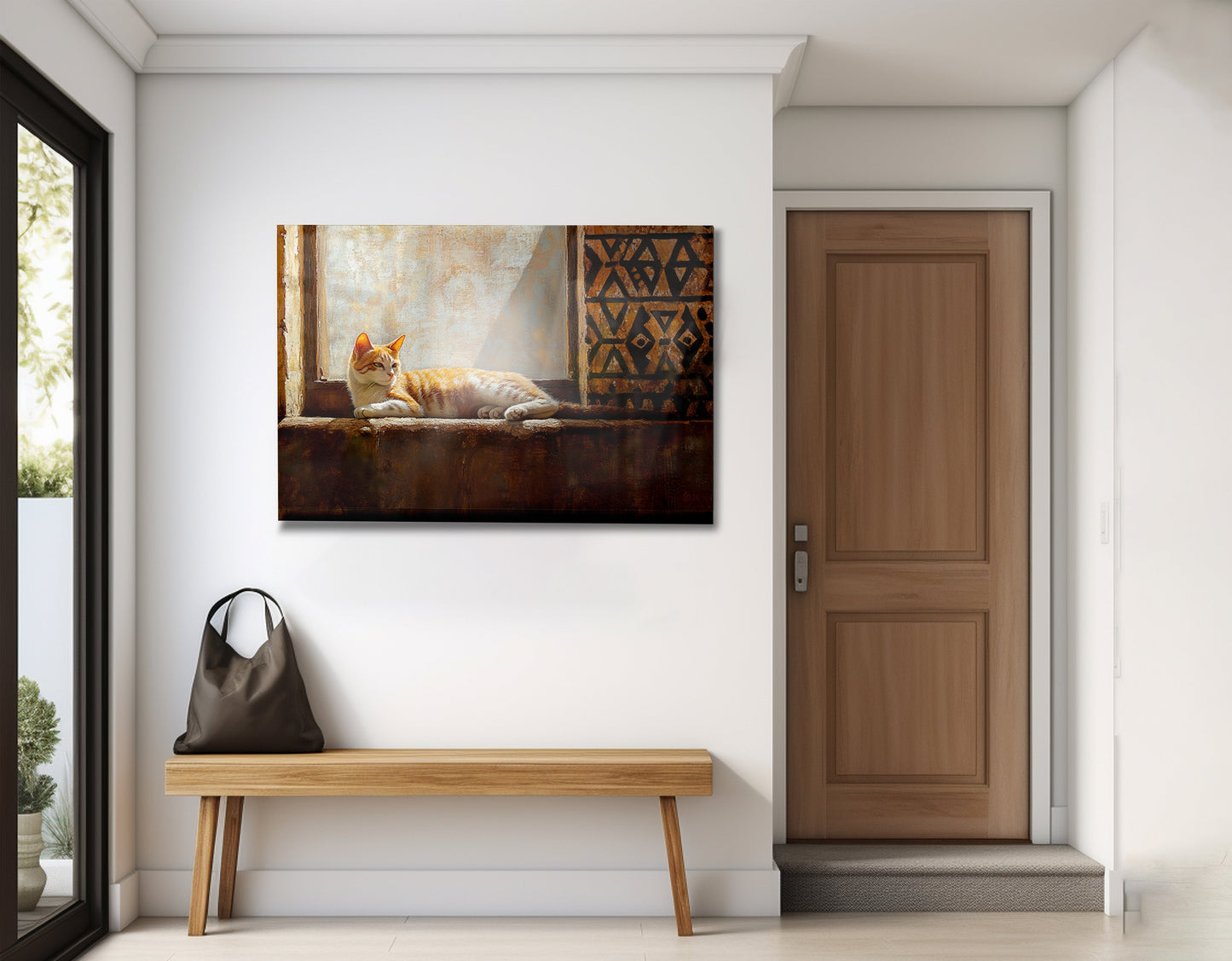 Orange Cat Window African American canvas print view 23
