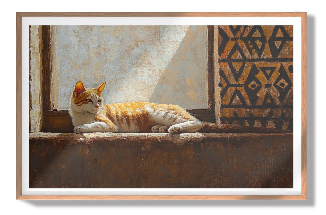 Orange Cat Window African American canvas print view 79