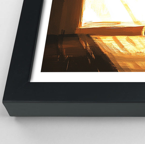 Black Cat Window Light African American canvas print view 70