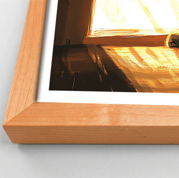 Black Cat Window Light African American canvas print view 82