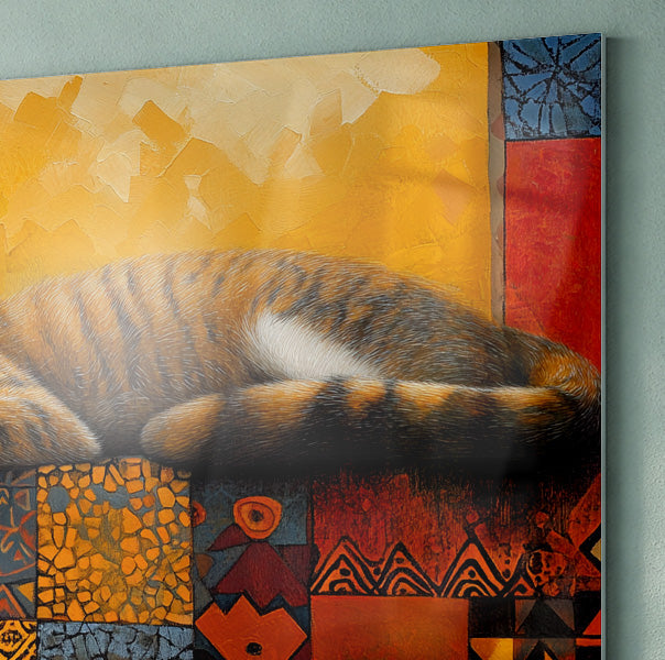 Sleeping Cat Quilt African American canvas print view 22