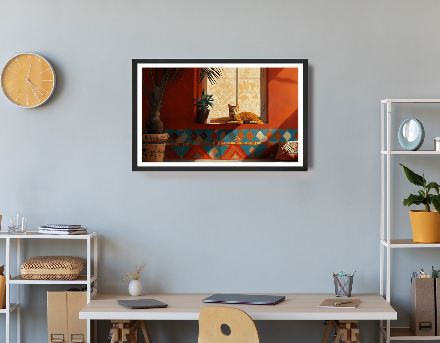 Orange Cat Sunroom African American canvas print view 72