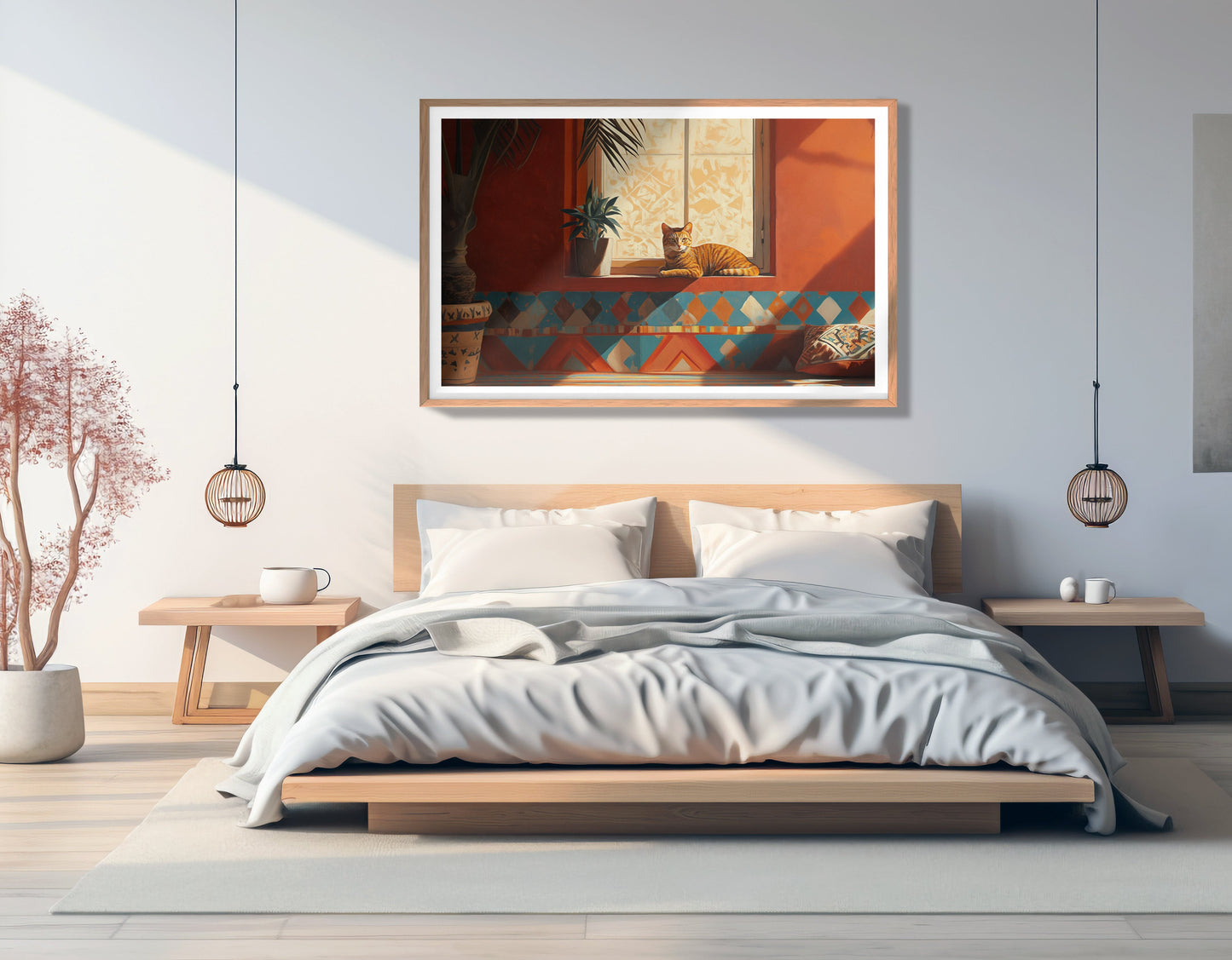 Orange Cat Sunroom African American canvas print view 81