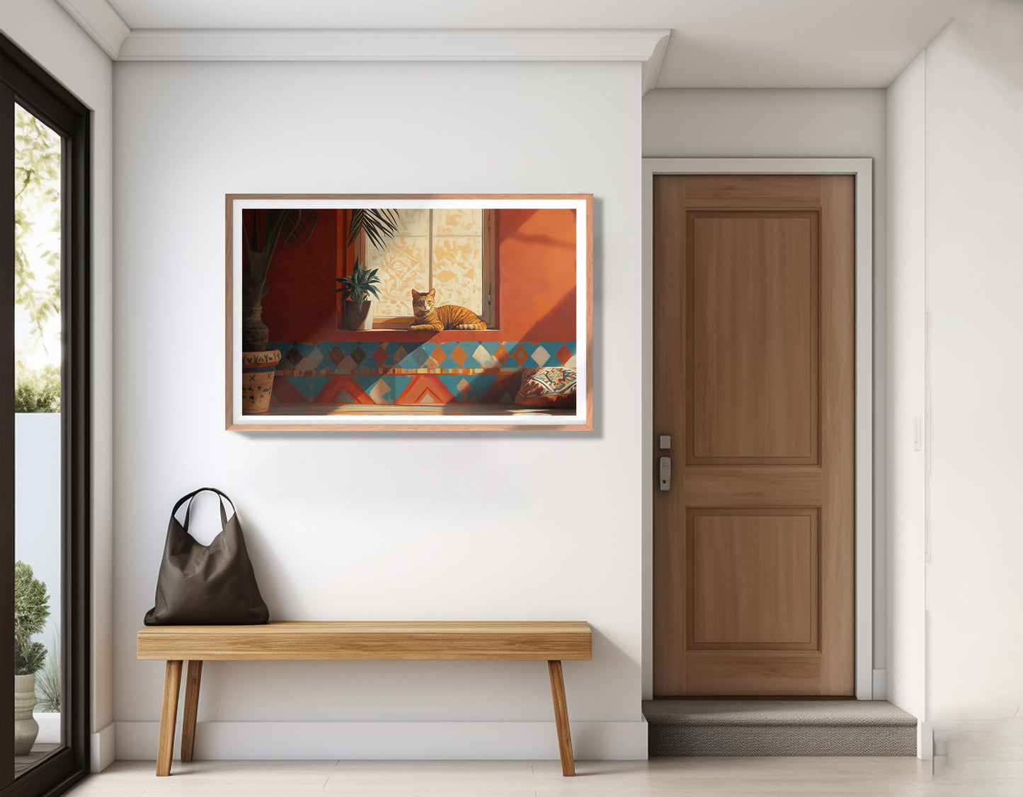 Orange Cat Sunroom African American canvas print view 83