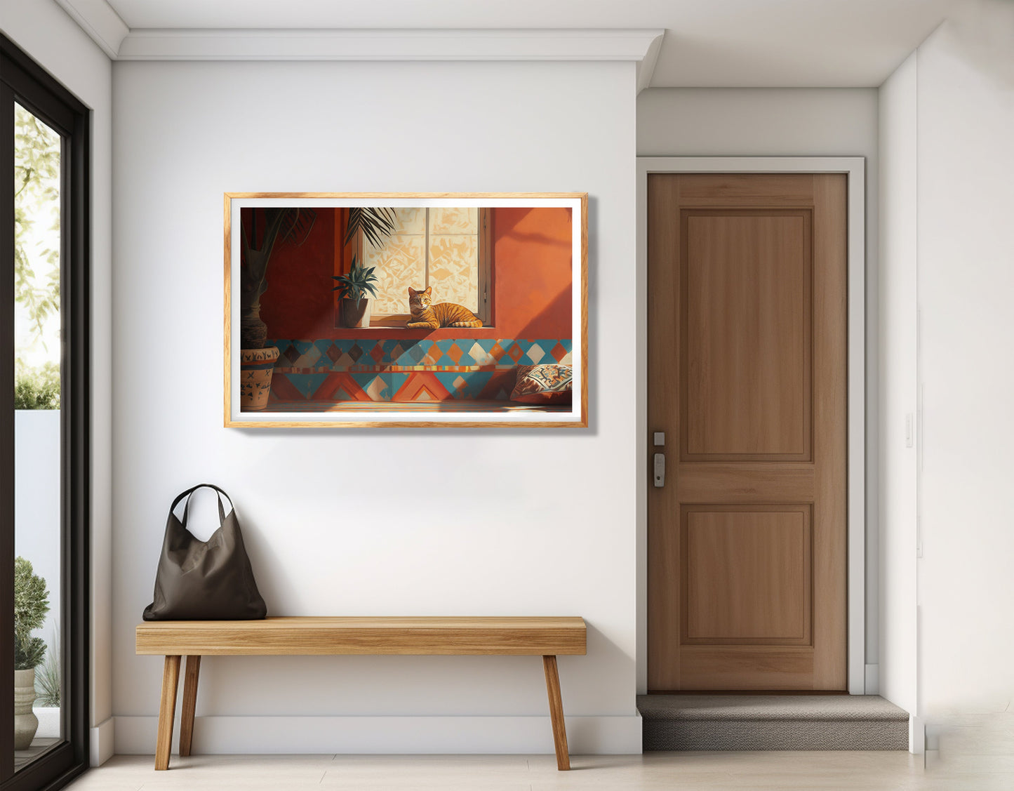 Orange Cat Sunroom African American canvas print view 77